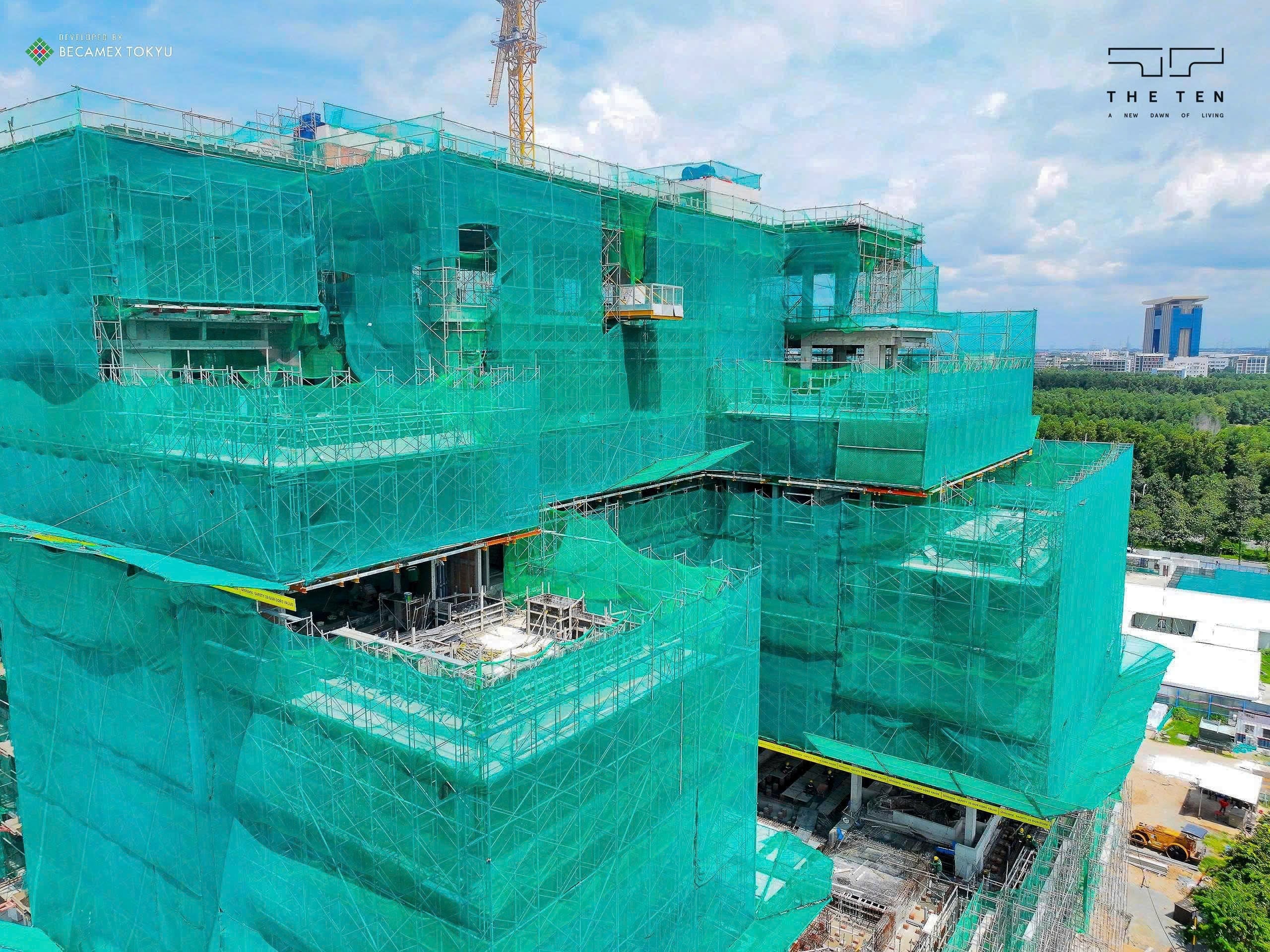 Hình ảnh cập nhật thực tế dự án tại công trường The TEN 6 tien do 44 min