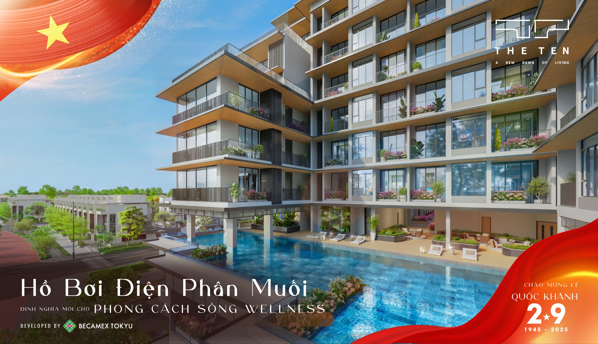 Hồ bơi điện phân muối tại The TEN
